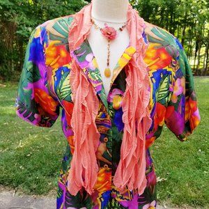 Salmon Flutter Scarf Lightweight Women Accessory Muitiwear